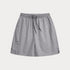 Casual Seersucker Checked Shorts – Breathable Straight Fit Office Summer Bottoms
